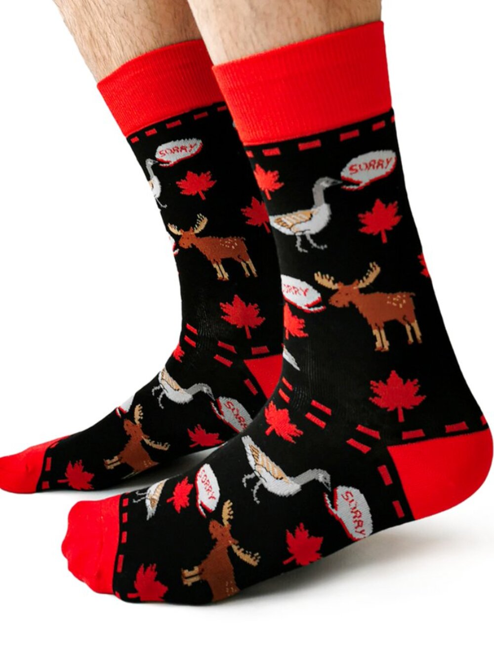 Men's Uptown Sox Crew Socks NWT - Classic Canada Eh! Socks